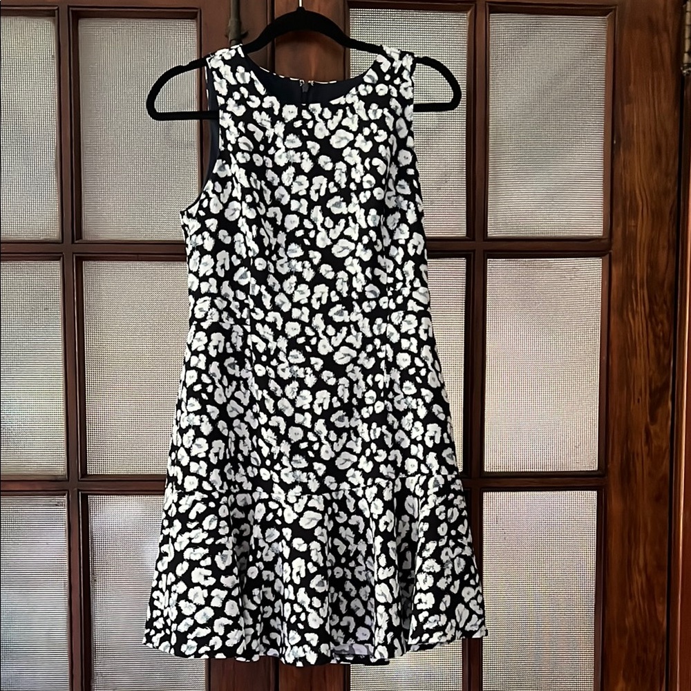 Banana Republic Leopard Flounce Hem Dress